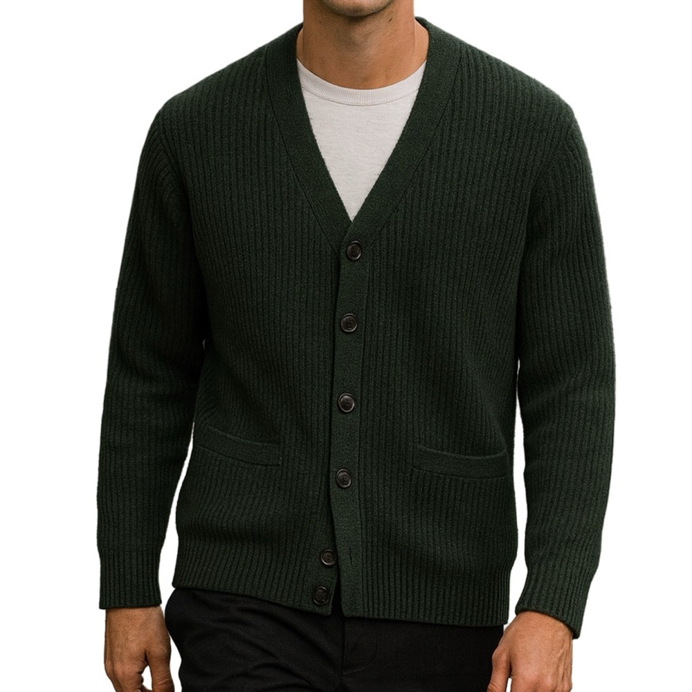 Old Navy Forest Green Knit Cardigan Preppy Academia Office Business Casual
